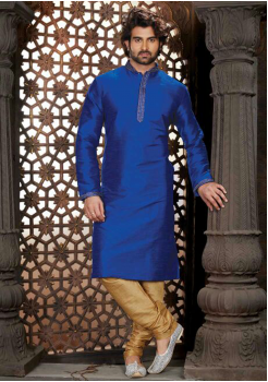 Blue Color Silk Kurta Set